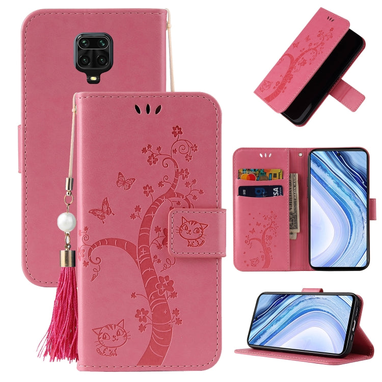 For Xiaomi Redmi Note 9S Embossed Lucky Tree Horizontal Flip Leather Case with Holder & Card Slot & Wallet & Lanyard