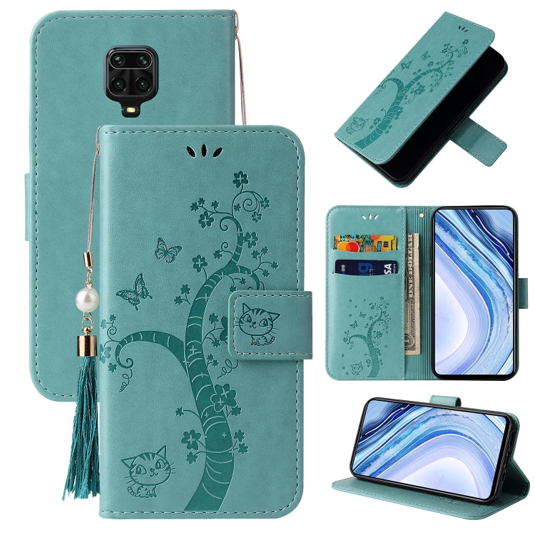 For Xiaomi Redmi Note 9S Embossed Lucky Tree Horizontal Flip Leather Case with Holder & Card Slot & Wallet & Lanyard