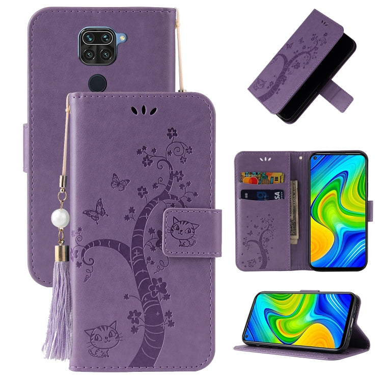 For Xiaomi Redmi Note 9 Embossed Lucky Tree Horizontal Flip Leather Case with Holder & Card Slot & Wallet & Lanyard