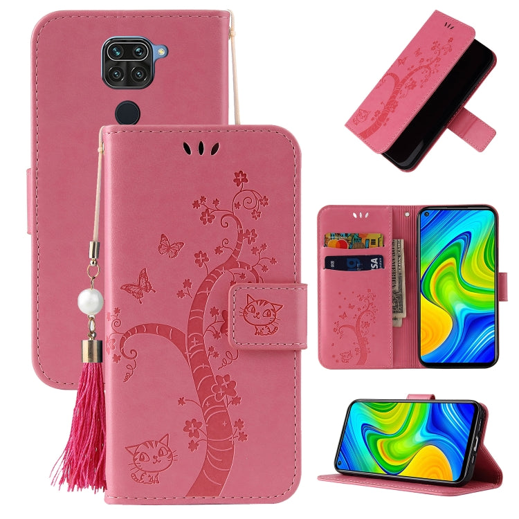 For Xiaomi Redmi Note 9 Embossed Lucky Tree Horizontal Flip Leather Case with Holder & Card Slot & Wallet & Lanyard