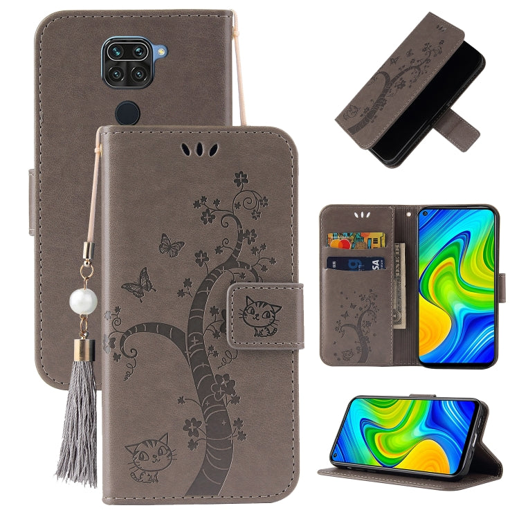 For Xiaomi Redmi Note 9 Embossed Lucky Tree Horizontal Flip Leather Case with Holder & Card Slot & Wallet & Lanyard