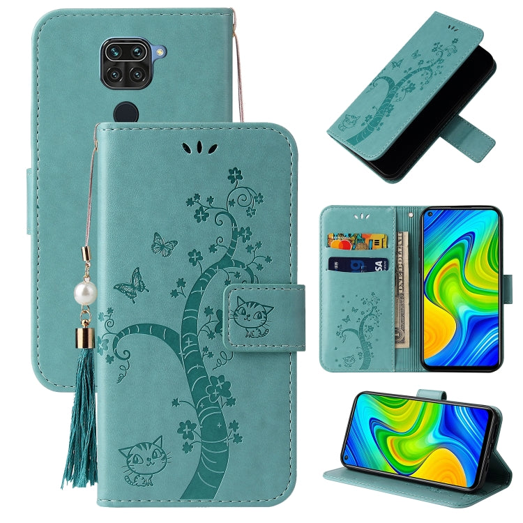 For Xiaomi Redmi Note 9 Embossed Lucky Tree Horizontal Flip Leather Case with Holder & Card Slot & Wallet & Lanyard