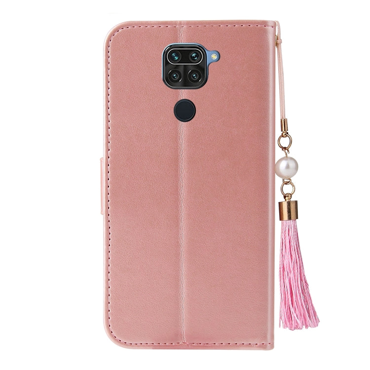 For Xiaomi Redmi Note 9 Embossed Lucky Tree Horizontal Flip Leather Case with Holder & Card Slot & Wallet & Lanyard