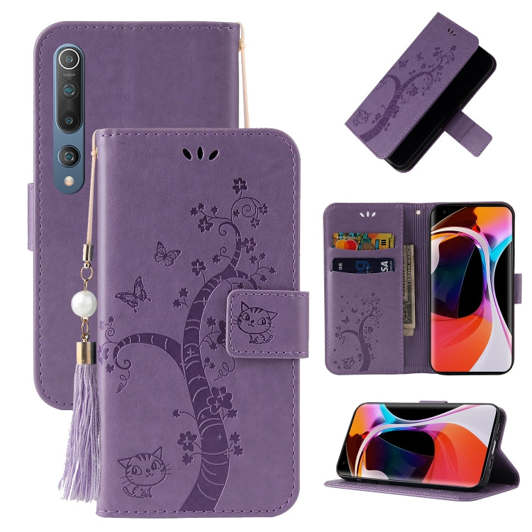 For Xiaomi Mi 10 Embossed Lucky Tree Horizontal Flip Leather Case with Holder & Card Slot & Wallet & Lanyard