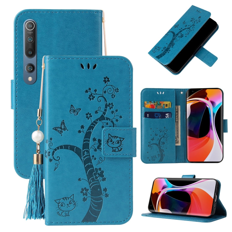 For Xiaomi Mi 10 Embossed Lucky Tree Horizontal Flip Leather Case with Holder & Card Slot & Wallet & Lanyard
