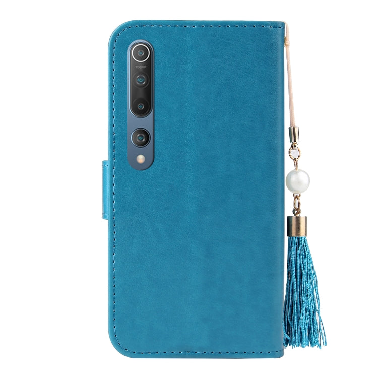For Xiaomi Mi 10 Embossed Lucky Tree Horizontal Flip Leather Case with Holder & Card Slot & Wallet & Lanyard