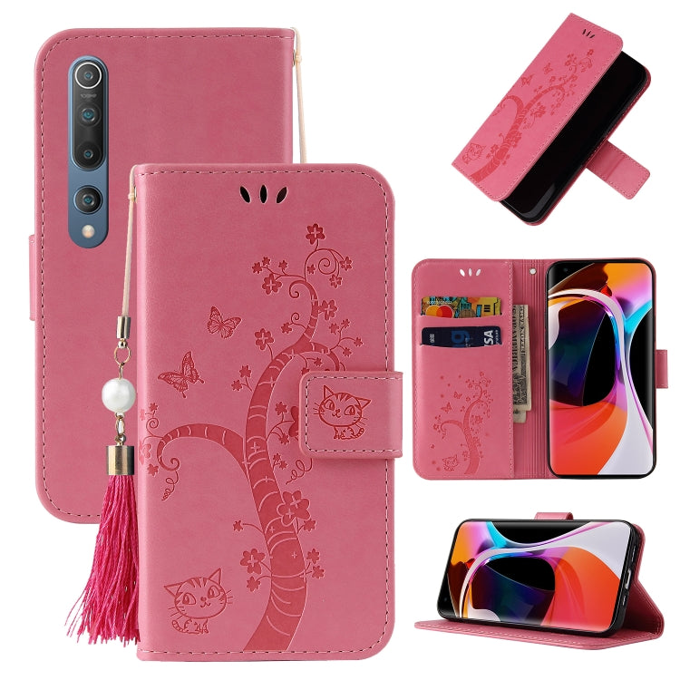 For Xiaomi Mi 10 Embossed Lucky Tree Horizontal Flip Leather Case with Holder & Card Slot & Wallet & Lanyard