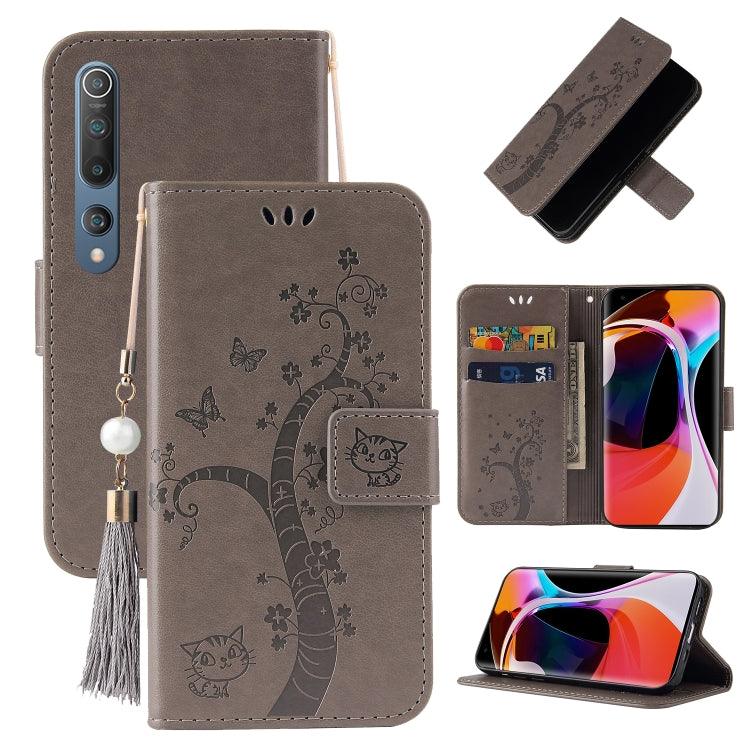 For Xiaomi Mi 10 Embossed Lucky Tree Horizontal Flip Leather Case with Holder & Card Slot & Wallet & Lanyard