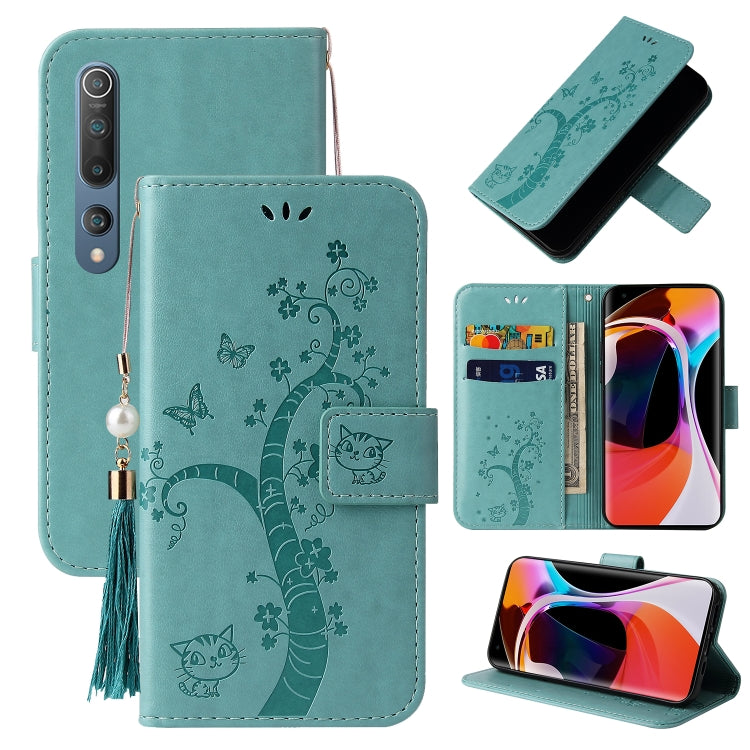 For Xiaomi Mi 10 Embossed Lucky Tree Horizontal Flip Leather Case with Holder & Card Slot & Wallet & Lanyard