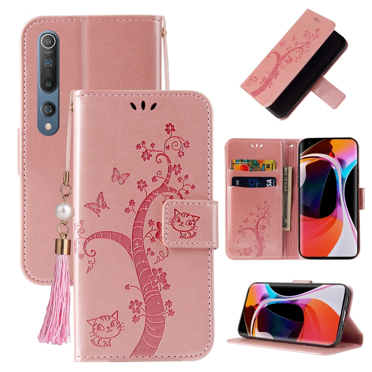 For Xiaomi Mi 10 Embossed Lucky Tree Horizontal Flip Leather Case with Holder & Card Slot & Wallet & Lanyard