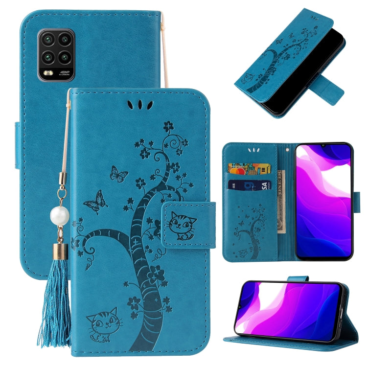 For Xiaomi Mi 10 Lite Embossed Lucky Tree Horizontal Flip Leather Case with Holder & Card Slot & Wallet & Lanyard