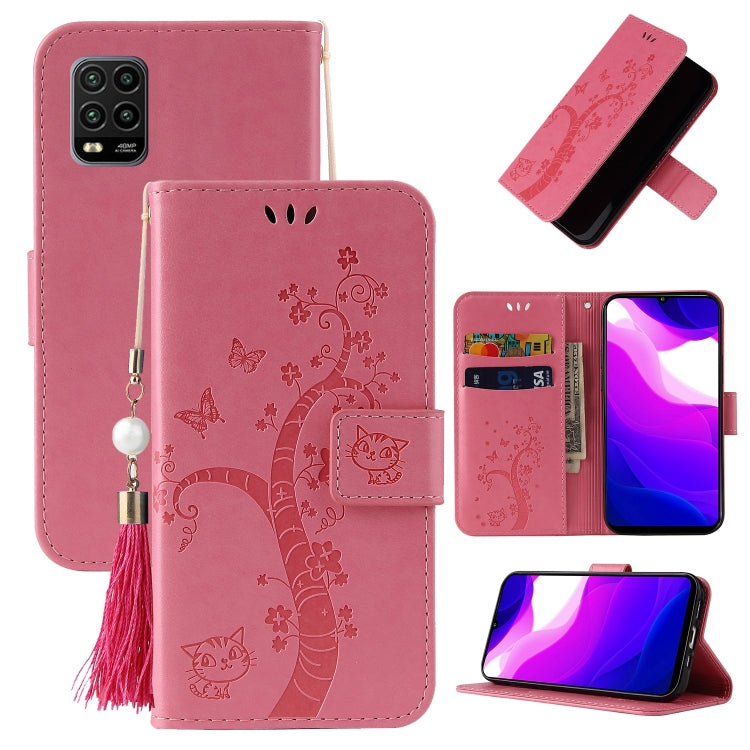 For Xiaomi Mi 10 Lite Embossed Lucky Tree Horizontal Flip Leather Case with Holder & Card Slot & Wallet & Lanyard