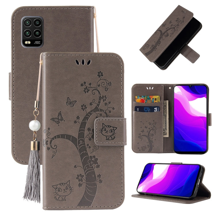 For Xiaomi Mi 10 Lite Embossed Lucky Tree Horizontal Flip Leather Case with Holder & Card Slot & Wallet & Lanyard