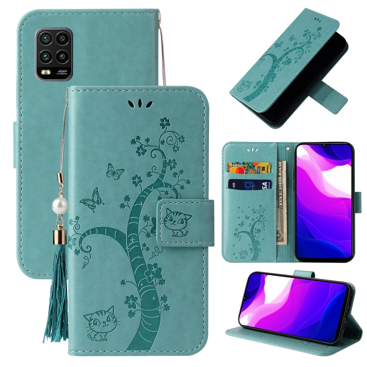 For Xiaomi Mi 10 Lite Embossed Lucky Tree Horizontal Flip Leather Case with Holder & Card Slot & Wallet & Lanyard