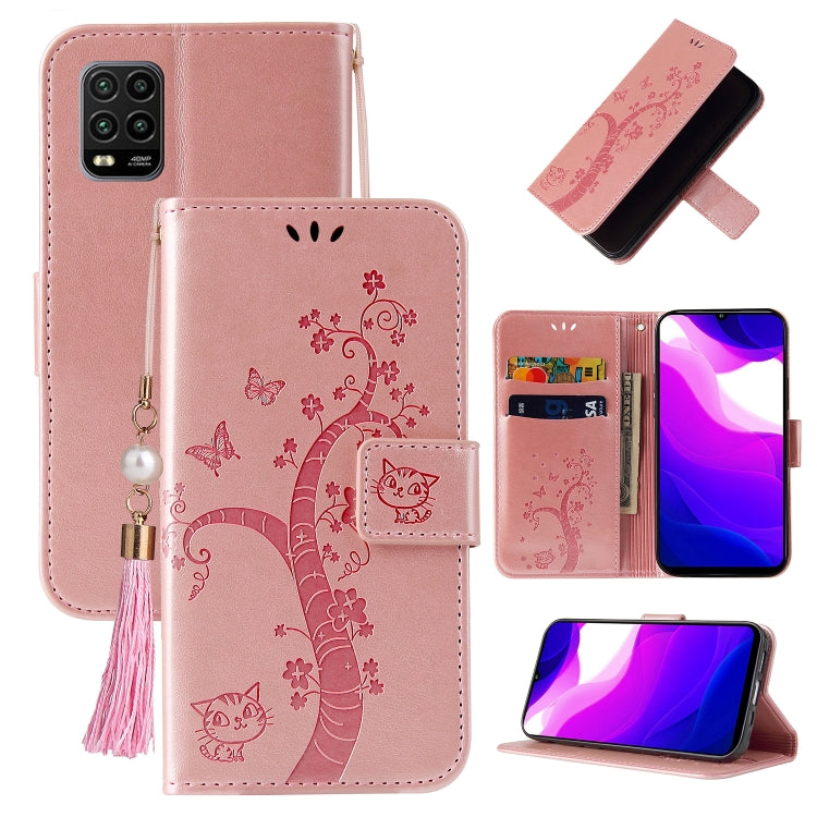 For Xiaomi Mi 10 Lite Embossed Lucky Tree Horizontal Flip Leather Case with Holder & Card Slot & Wallet & Lanyard