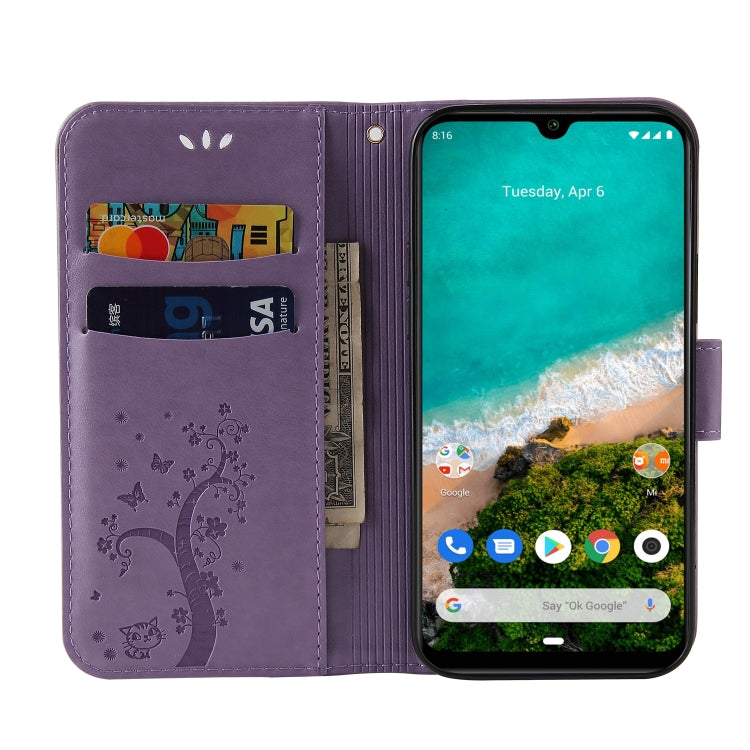 For Xiaomi Mi A3 Embossed Lucky Tree Horizontal Flip Leather Case with Holder & Card Slot & Wallet & Lanyard