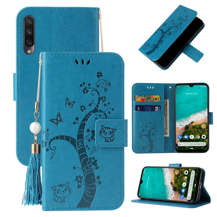 For Xiaomi Mi A3 Embossed Lucky Tree Horizontal Flip Leather Case with Holder & Card Slot & Wallet & Lanyard