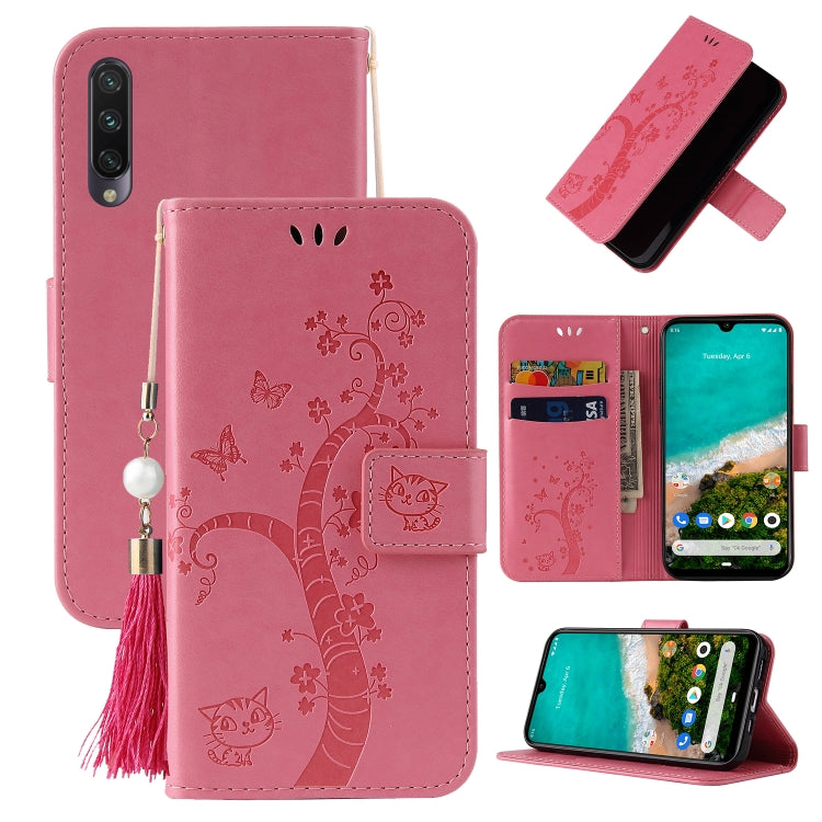 For Xiaomi Mi A3 Embossed Lucky Tree Horizontal Flip Leather Case with Holder & Card Slot & Wallet & Lanyard