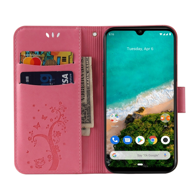 For Xiaomi Mi A3 Embossed Lucky Tree Horizontal Flip Leather Case with Holder & Card Slot & Wallet & Lanyard