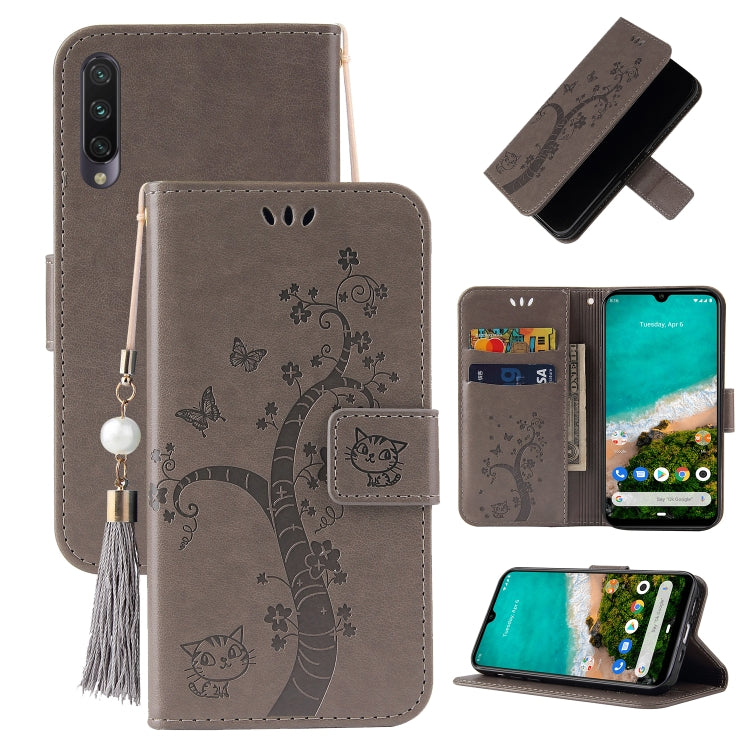 For Xiaomi Mi A3 Embossed Lucky Tree Horizontal Flip Leather Case with Holder & Card Slot & Wallet & Lanyard