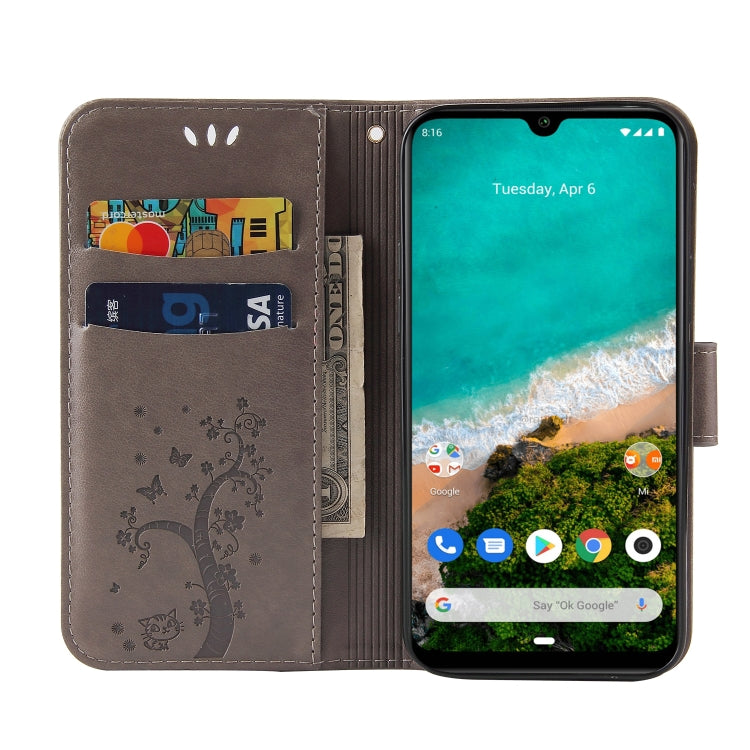 For Xiaomi Mi A3 Embossed Lucky Tree Horizontal Flip Leather Case with Holder & Card Slot & Wallet & Lanyard