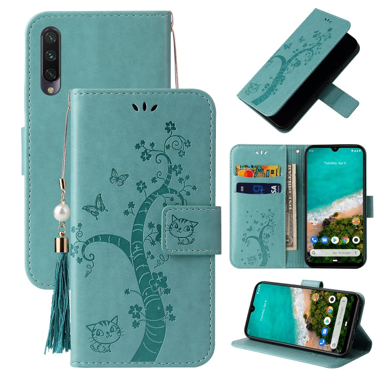 For Xiaomi Mi A3 Embossed Lucky Tree Horizontal Flip Leather Case with Holder & Card Slot & Wallet & Lanyard