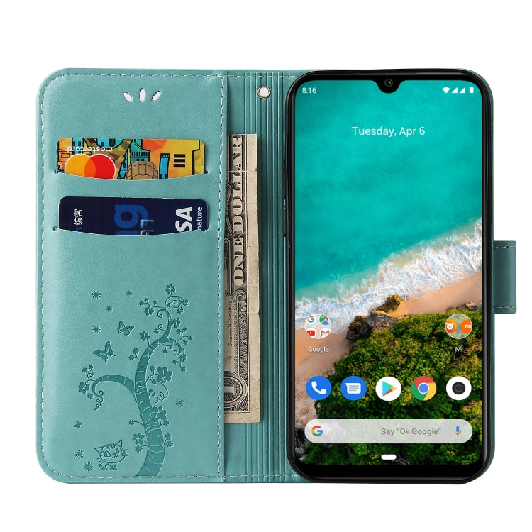 For Xiaomi Mi A3 Embossed Lucky Tree Horizontal Flip Leather Case with Holder & Card Slot & Wallet & Lanyard