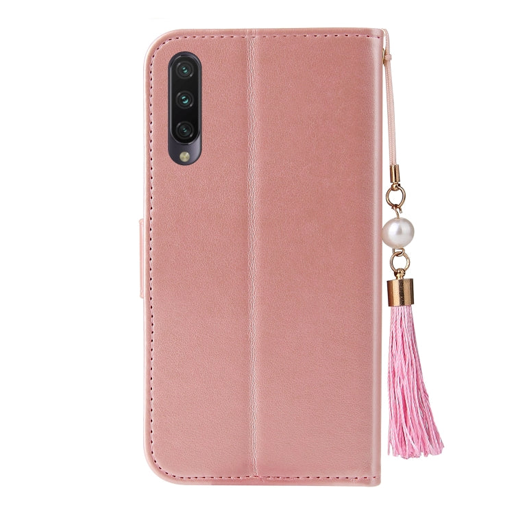For Xiaomi Mi A3 Embossed Lucky Tree Horizontal Flip Leather Case with Holder & Card Slot & Wallet & Lanyard
