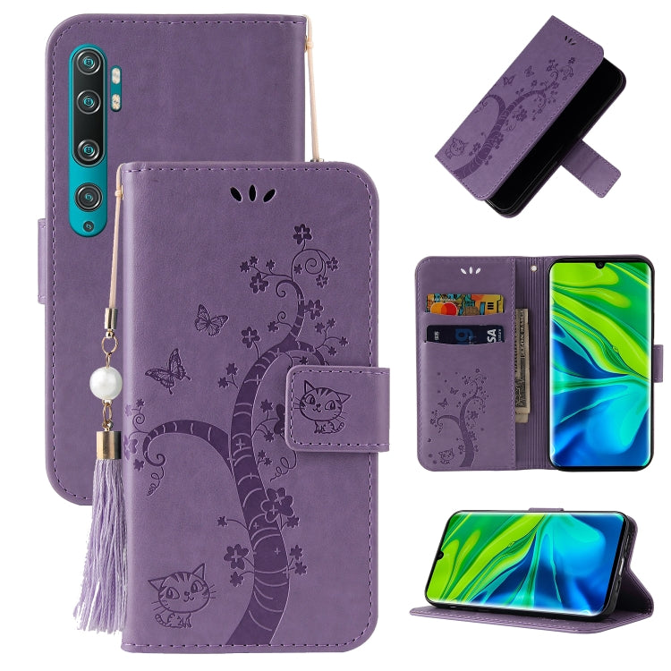 For Xiaomi Mi Note 10 Embossed Lucky Tree Horizontal Flip Leather Case with Holder & Card Slot & Wallet & Lanyard