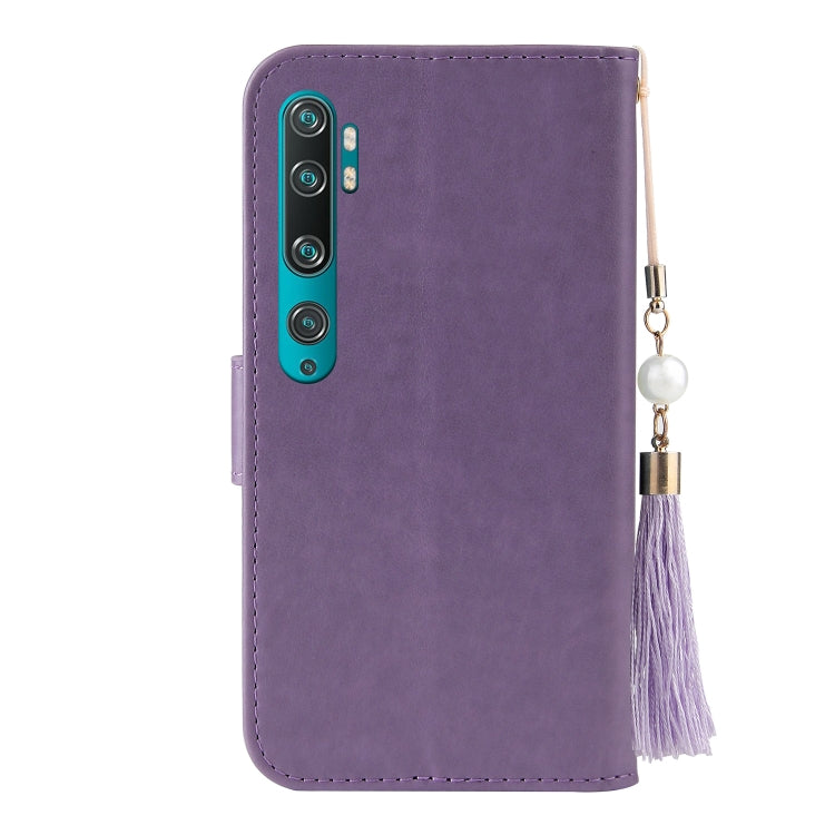 For Xiaomi Mi Note 10 Embossed Lucky Tree Horizontal Flip Leather Case with Holder & Card Slot & Wallet & Lanyard