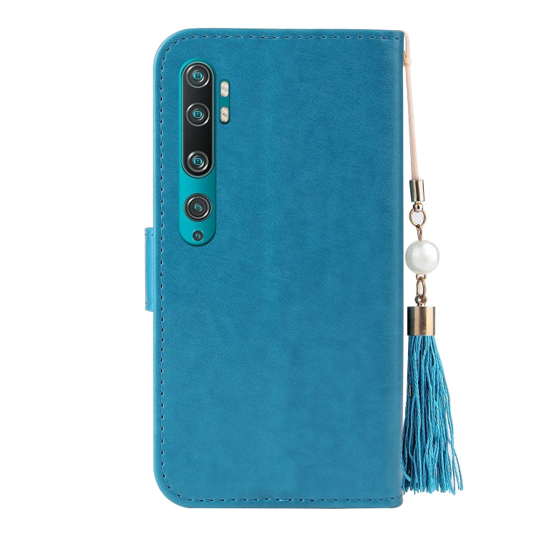 For Xiaomi Mi Note 10 Embossed Lucky Tree Horizontal Flip Leather Case with Holder & Card Slot & Wallet & Lanyard