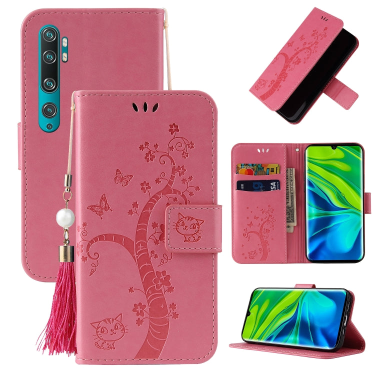 For Xiaomi Mi Note 10 Embossed Lucky Tree Horizontal Flip Leather Case with Holder & Card Slot & Wallet & Lanyard