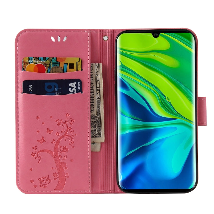 For Xiaomi Mi Note 10 Embossed Lucky Tree Horizontal Flip Leather Case with Holder & Card Slot & Wallet & Lanyard
