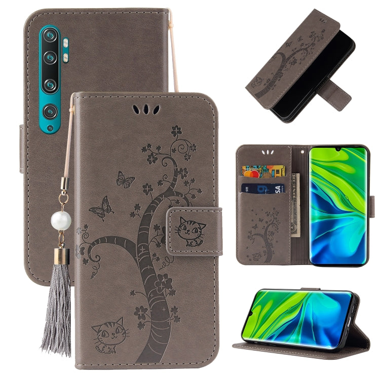 For Xiaomi Mi Note 10 Embossed Lucky Tree Horizontal Flip Leather Case with Holder & Card Slot & Wallet & Lanyard