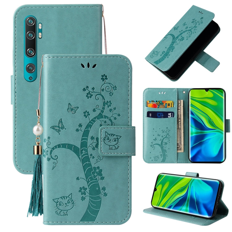 For Xiaomi Mi Note 10 Embossed Lucky Tree Horizontal Flip Leather Case with Holder & Card Slot & Wallet & Lanyard