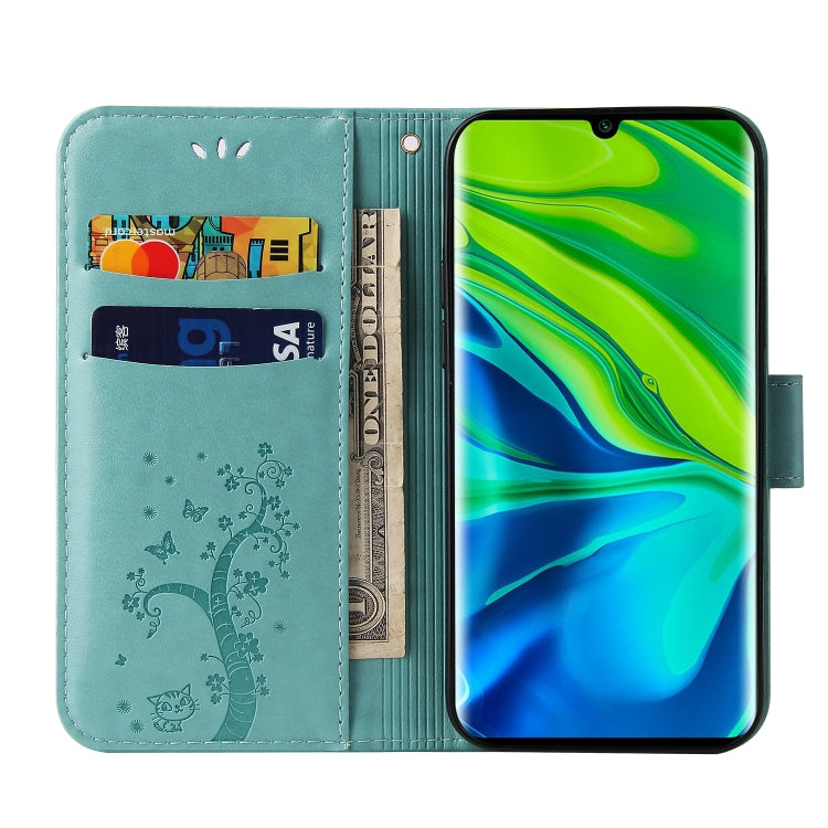 For Xiaomi Mi Note 10 Embossed Lucky Tree Horizontal Flip Leather Case with Holder & Card Slot & Wallet & Lanyard