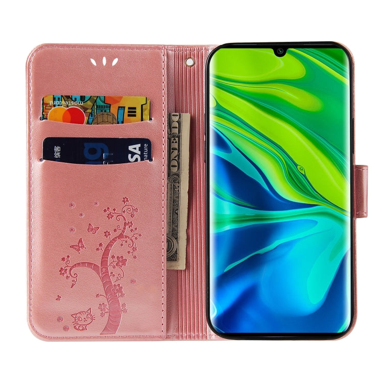 For Xiaomi Mi Note 10 Embossed Lucky Tree Horizontal Flip Leather Case with Holder & Card Slot & Wallet & Lanyard