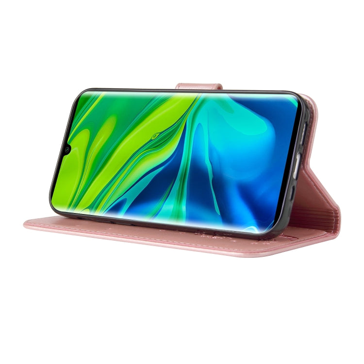 For Xiaomi Mi Note 10 Embossed Lucky Tree Horizontal Flip Leather Case with Holder & Card Slot & Wallet & Lanyard