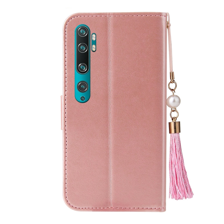 For Xiaomi Mi Note 10 Embossed Lucky Tree Horizontal Flip Leather Case with Holder & Card Slot & Wallet & Lanyard