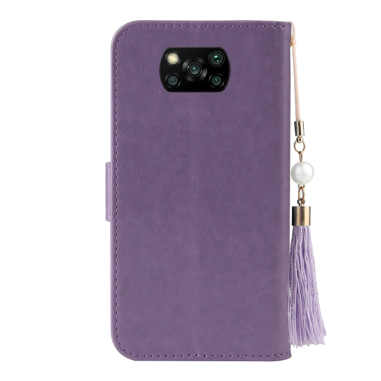 For Xiaomi Poco X3 Embossed Lucky Tree Horizontal Flip Leather Case with Holder & Card Slot & Wallet & Lanyard