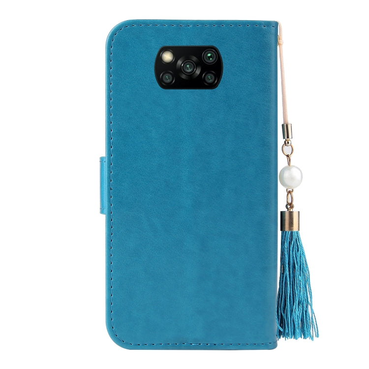 For Xiaomi Poco X3 Embossed Lucky Tree Horizontal Flip Leather Case with Holder & Card Slot & Wallet & Lanyard