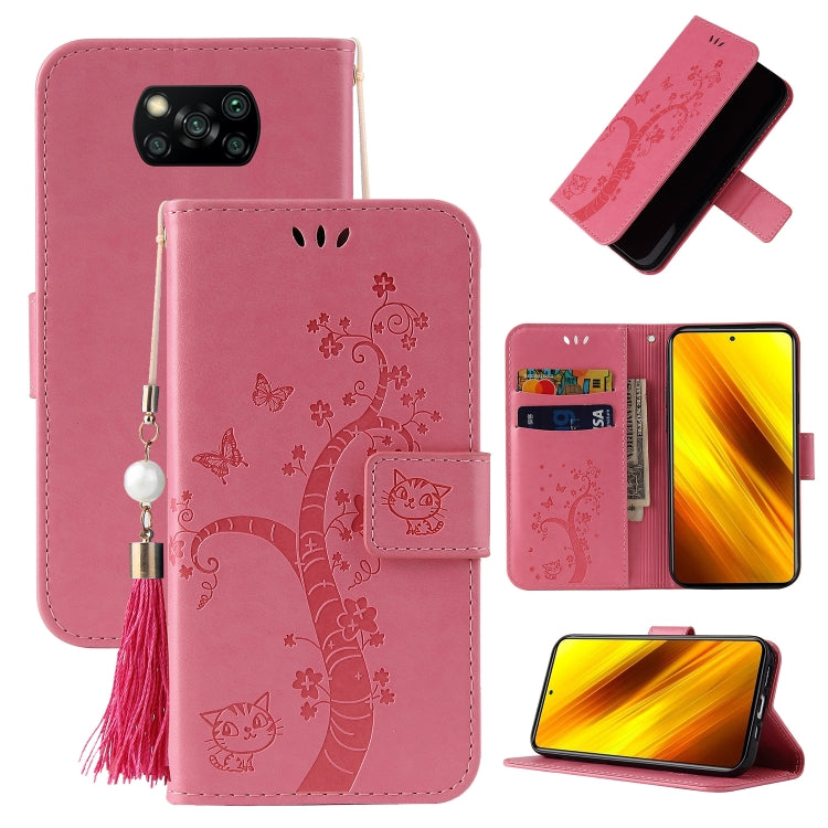 For Xiaomi Poco X3 Embossed Lucky Tree Horizontal Flip Leather Case with Holder & Card Slot & Wallet & Lanyard