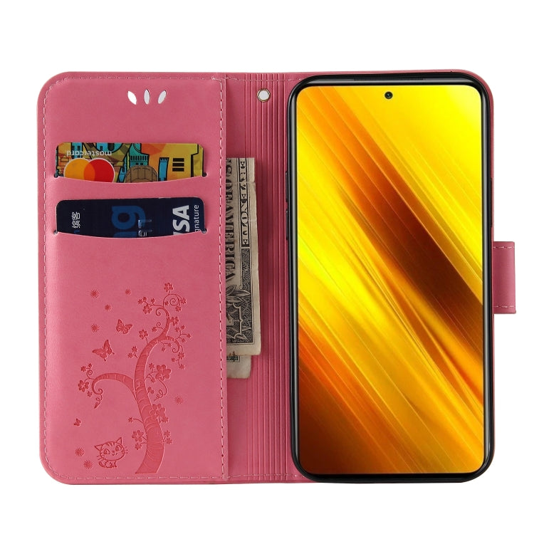 For Xiaomi Poco X3 Embossed Lucky Tree Horizontal Flip Leather Case with Holder & Card Slot & Wallet & Lanyard