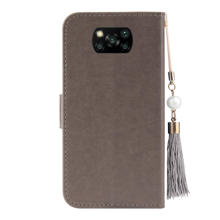 For Xiaomi Poco X3 Embossed Lucky Tree Horizontal Flip Leather Case with Holder & Card Slot & Wallet & Lanyard