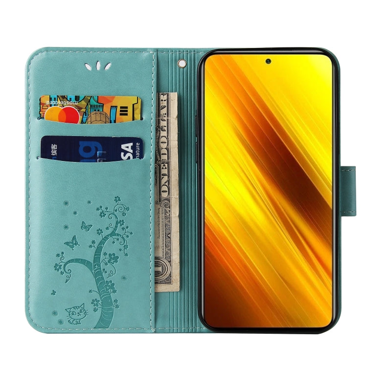For Xiaomi Poco X3 Embossed Lucky Tree Horizontal Flip Leather Case with Holder & Card Slot & Wallet & Lanyard