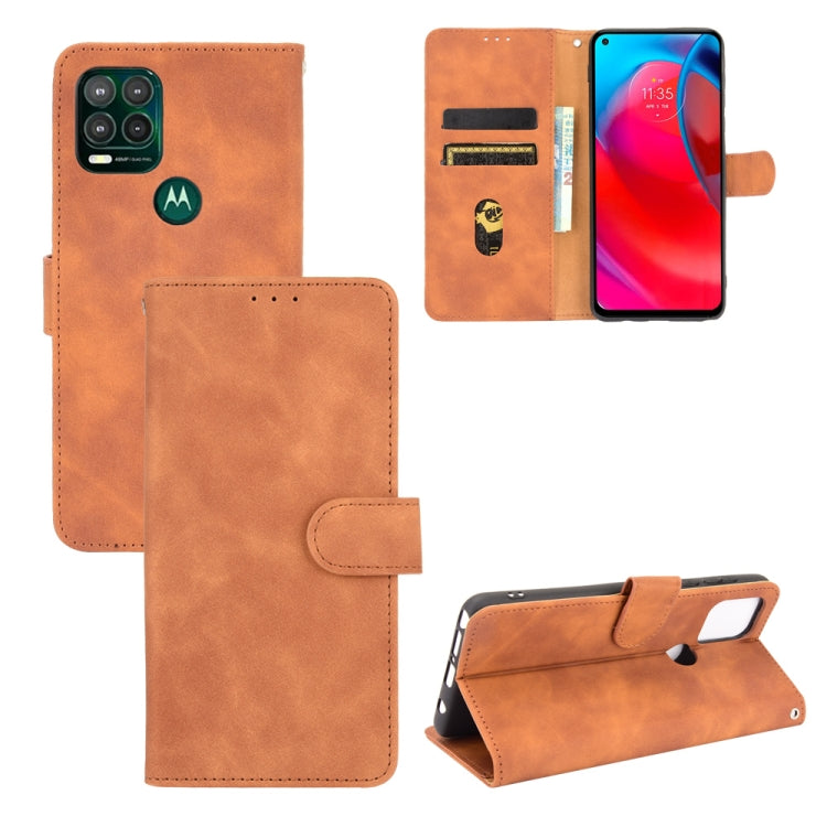 For Motorola Moto G Stylus 5G Solid Color Skin Feel Magnetic Buckle Horizontal Flip Calf Texture PU Leather Case with Holder & Card Slots & Wallet