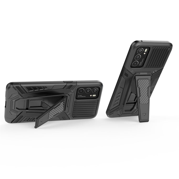 For OPPO Reno6 5G War Chariot Series Armor All-inclusive Shockproof PC + TPU Protective Case with Invisible Holder