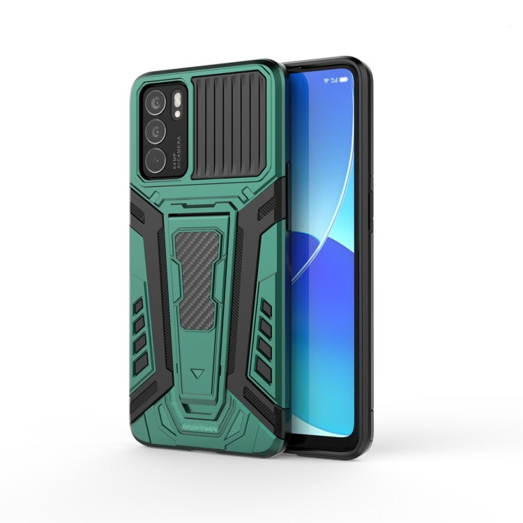 For OPPO Reno6 5G War Chariot Series Armor All-inclusive Shockproof PC + TPU Protective Case with Invisible Holder