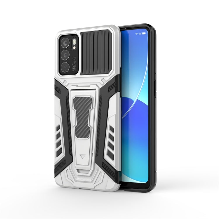 For OPPO Reno6 5G War Chariot Series Armor All-inclusive Shockproof PC + TPU Protective Case with Invisible Holder