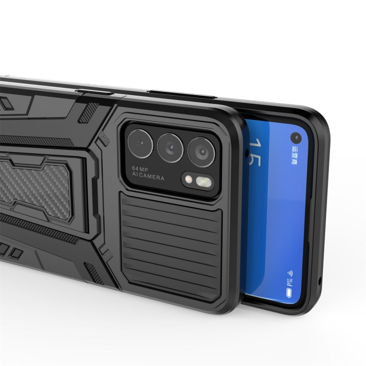 For OPPO Reno6 5G War Chariot Series Armor All-inclusive Shockproof PC + TPU Protective Case with Invisible Holder